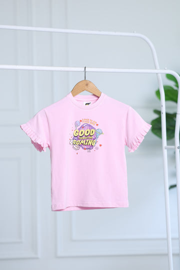 REANNA Bamboo Graphic T-Shirt | Girls Statement Print Tee | Soft Breathable Premium Kidswear India