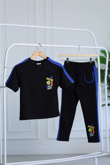 KAI Bamboo Co-ord Set | Black Oversized Kids Outfit | Street Style Comfort Wear India
