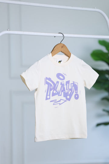 KODA Bamboo Graphic T-Shirt | Lightning Play Print Kids Tee | Soft Breathable Kids wear India