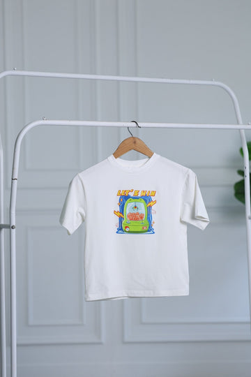 NOEL Bamboo Graphic T-Shirt | Let’s Win Arcade Print Kids Tee | Soft Breathable Kids wear India